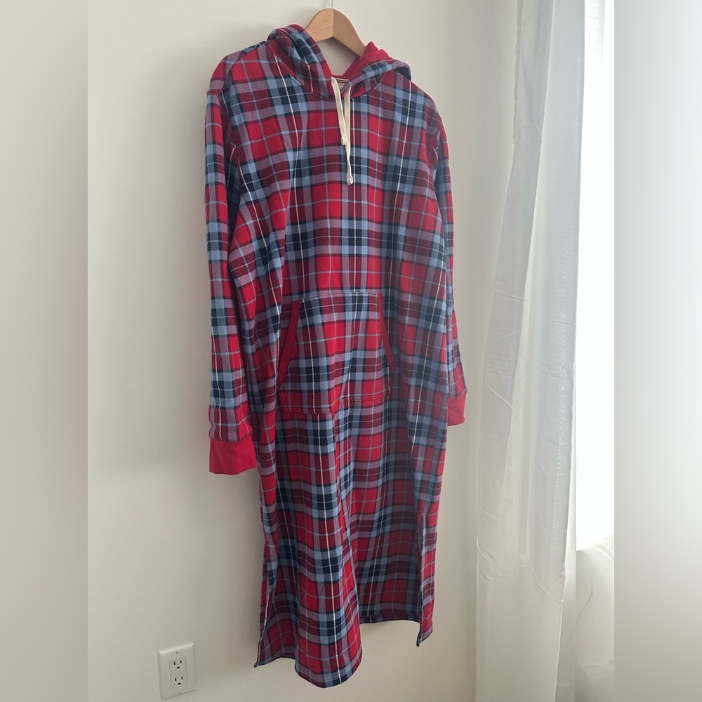 LANDS END pullover hooded lounger, like brand new, XL